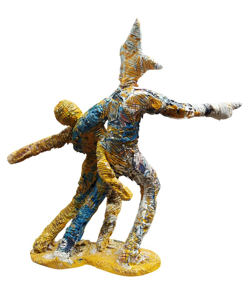 SCULPTURE CONTRE ETOILE - 2021, 80X80X28, Artiste Yapi Roger SCULPTURE CONTRE ETOILE - 2021, 80X80X28, Artiste Yapi Roger