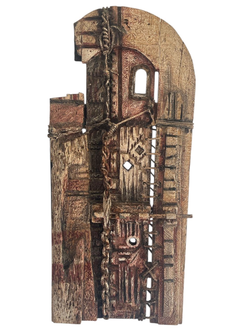 SCULPTURE GORE, PORTE DE L'ESCLAVAGE - 1998, 60 X 134 cm, Artiste Yapi Roger SCULPTURE GORE, PORTE DE L'ESCLAVAGE - 1998, 60 X 134 cm, Artiste Yapi Roger